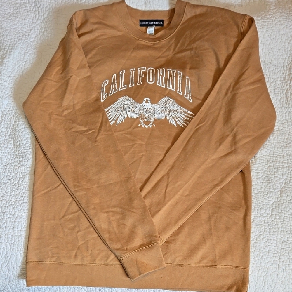 House Of Lulu Tan California Graphic Sweatshirt.  XL, NWOT